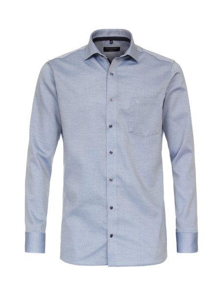CASAMODA shirt MODERN FIT UNI POPELINE medium blue with Kent collar in modern cut