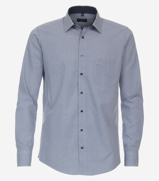 Redmond overhemd MODERN FIT PRINT lichtblauw met Kent-kraag in moderne snit