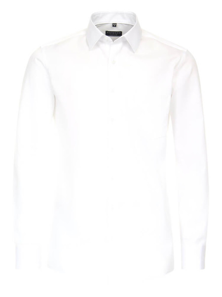 Camisa Redmond COMFORT FIT TWILL blanco con cuello Kent de corte clásico