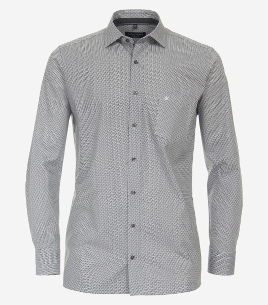 CasaModa shirt MODERN FIT PRINT black with Kent collar in modern cut