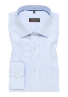 Eterna Hemd MODERN FIT STRUKTUR hellblau mit Classic Kent Kragen in moderner Schnittform