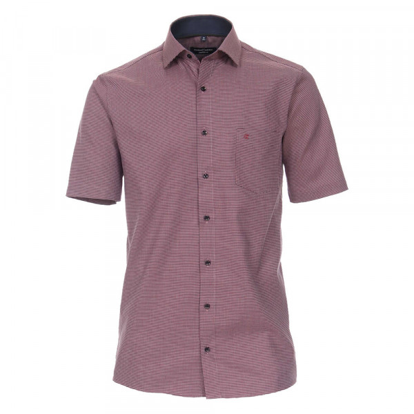 CASAMODA Hemd COMFORT FIT STRUKTUR rot mit Kent Kragen in klassischer Schnittform