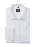 Camicia Olymp SUPER SLIM TWILL bianco con Urban Kent collar in taglio super stretta