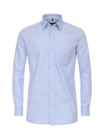 Camicia CasaModa COMFORT FIT UNI POPELINE azzurro con Kent collar in taglio classico