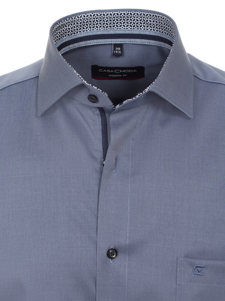 CASAMODA Regular Fit Hemd Mittelblau Kent Easy Care  - Ansicht 1