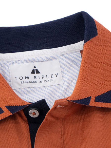 TOM RIPLEY Poloshirt Orange Extrafeine Qualität - Ansicht 2
