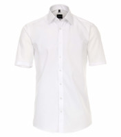 Camisa Venti MODERN FIT UNI POPELINE blanco con cuello Kent de corte moderno