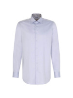 Chemise Seidensticker MODERN TWILL bleu clair avec col Nouveau Kent en coupe moderne