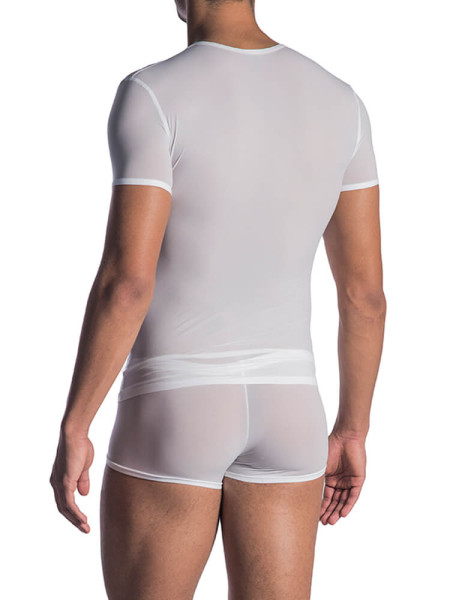 OLAF BENZ Regular Fit Weiß Microfaser