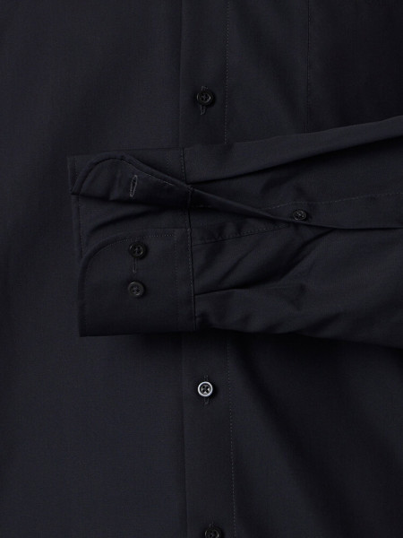 VENTI Regular Fit Hemd Schwarz Kent Twill - Ansicht 2