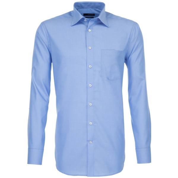 Camisa Seidensticker REGULAR FIL À FIL azul medio con cuello Business Kent de corte moderno