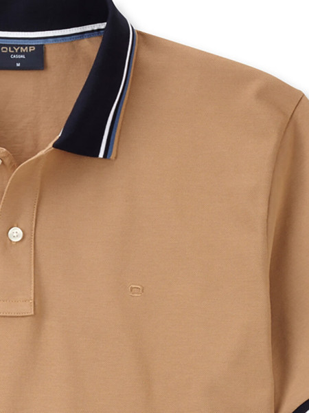 OLYMP Poloshirt Beige Piqué