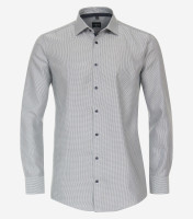 Venti Hemd MODERN FIT STRUKTUR grau mit Kent Kragen in moderner Schnittform