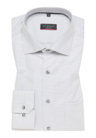 Camicia Eterna MODERN FIT STRUTTURA grigio con Kent classico collar in taglio moderno