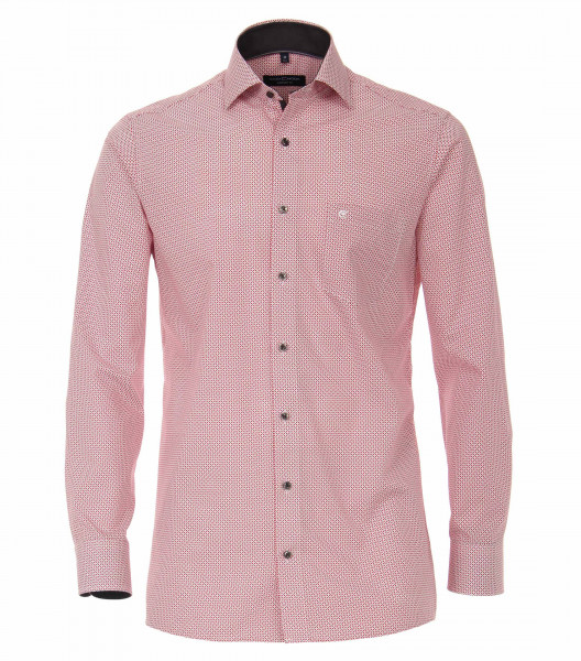CASAMODA Hemd COMFORT FIT UNI POPELINE rot mit Kent Kragen in klassischer Schnittform