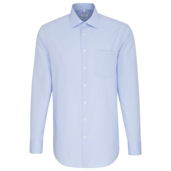 Chemise Seidensticker REGULAR OFFICE bleu clair avec col Business Kent en coupe moderne