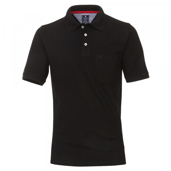 Polo Redmond nero in taglio classico