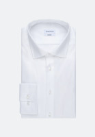 Chemise Seidensticker TAILORED TWILL blanc avec col Business Kent en coupe étroite