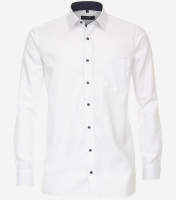 CasaModa Hemd COMFORT FIT DOBBY weiss mit Kent Kragen in klassischer Schnittform