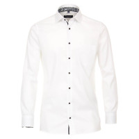 CASAMODA shirt MODERN FIT STRUCTURE white with Kent collar in modern cut