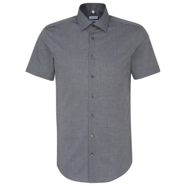 Chemise Seidensticker SLIM FIT FIL À FIL anthracite avec col Business Kent en coupe étroite