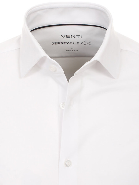 VENTI Slim Fit Hemd Weiß Kent Jersey - Ansicht 1