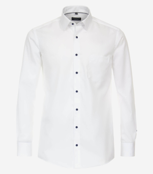 Camicia Redmond COMFORT FIT TWILL bianco con Kent collar in taglio classico