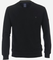 Redmond sweater REGULAR FIT KNITTED black with Round neck collar in classic cut