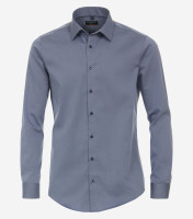 Camisa Redmond SLIM FIT TWILL azul oscuro con cuello Kent de corte estrecho