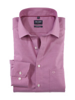 Camisa Olymp MODERN FIT FAUX UNI roza con cuello Global Kent de corte moderno