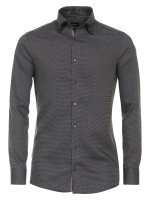 Camisa Venti MODERN FIT ESTRUCTURA azul oscuro con cuello Button Down de corte moderno