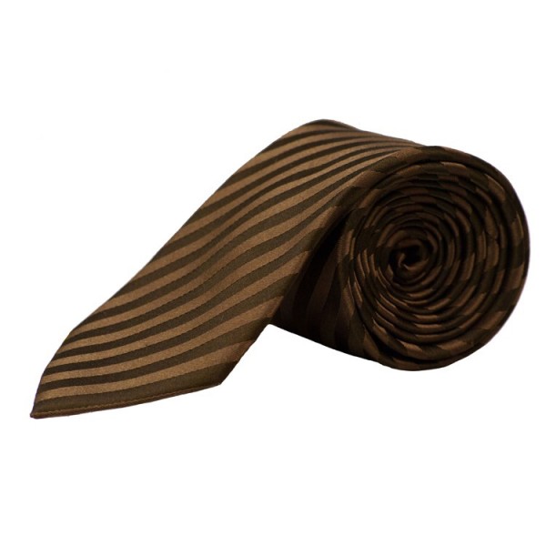 Parsley tie brown striped