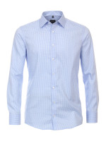 Venti shirt MODERN FIT UNI POPELINE light blue with Kent collar in modern cut