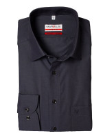 Marvelis MODERN FIT shirt CHAMBRAY anthracite with New Kent collar in modern cut