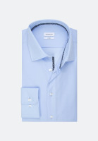 Seidensticker Hemd REGULAR FIT UNI POPELINE hellblau mit Business Kent Kragen in klassischer Schnitt