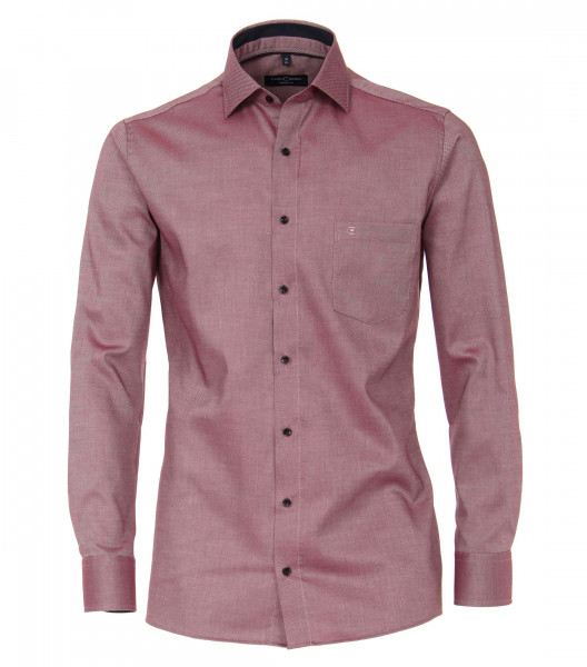 CASAMODA Hemd MODERN FIT STRUKTUR rot mit Kent Kragen in moderner Schnittform