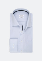 Camisa Seidensticker REGULAR FIT ESTRUCTURA azul claro con cuello Business Kent de corte clásico