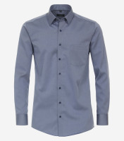 Camisa Redmond COMFORT FIT TWILL azul oscuro con cuello Kent de corte clásico