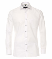 CASAMODA Hemd MODERN FIT STRUKTUR weiss mit Kent Kragen in moderner Schnittform