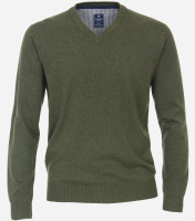 Ponticello Redmond REGULAR FIT MAGLIA verde con Scollo a V collar in taglio classico