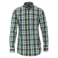 Redmond COMFORT FIT Hemd PRINT grün mit Button Down Kragen in klassischer Schnittform