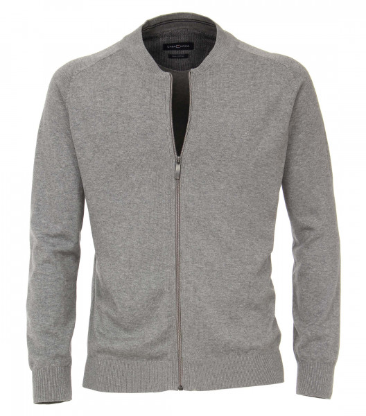 CASAMODA Strickjacke grau in klassischer Schnittform