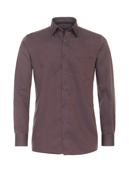 Camisa CasaModa COMFORT FIT ESTRUCTURA rojo con cuello Kent de corte clásico