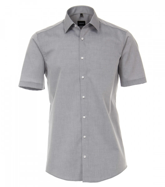 Camicia Venti MODERN FIT UNI POPELINE grigio con Kent collar in taglio moderno