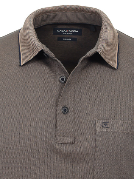 CASAMODA Poloshirt Braun Extrafeine Qualität - Ansicht 1