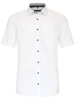 CasaModa shirt COMFORT FIT UNI POPELINE white with Kent collar in classic cut