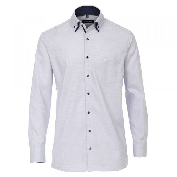 Camicia CASAMODA COMFORT FIT STRUTTURA azzurro con Button Down collar in taglio classico