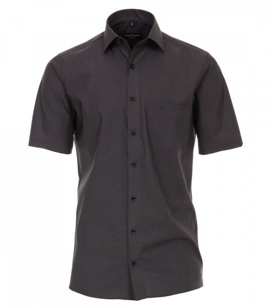 Camisa CASAMODA MODERN FIT UNI POPELINE antracita con cuello Kent de corte moderno