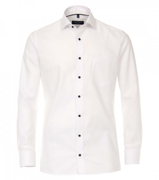 CASAMODA Hemd MODERN FIT STRUKTUR weiss mit Kent Kragen in moderner Schnittform
