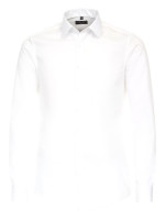 Redmond overhemd SLIM FIT TWILL wit met Kent-kraag in smalle snit